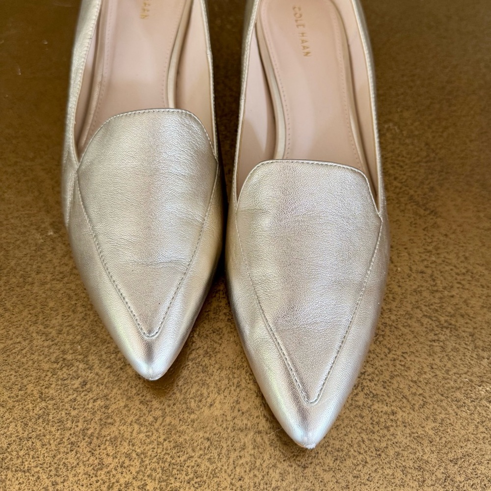 Cole Haan Grand.Od Metallic Flats - Size 9.5